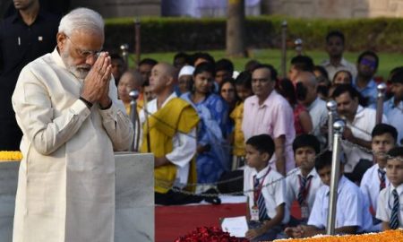 Live: Gandhi@150 | PM Modi pays homage to Mahatma Gandhi at Rajghat